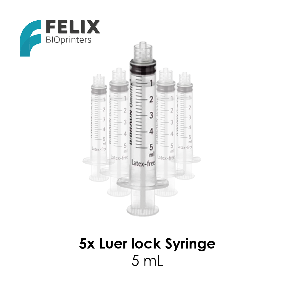 5x Syringe 5ml Luer Lock